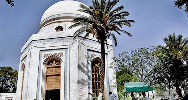 Militants blew up the mausoleum of the 17th century poet apparently because women visited the shrine. � AFP