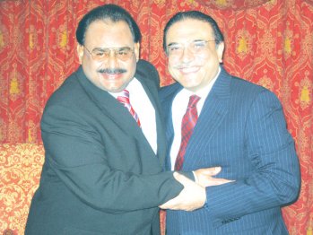 Zardari, Altaf on the same page against militancy